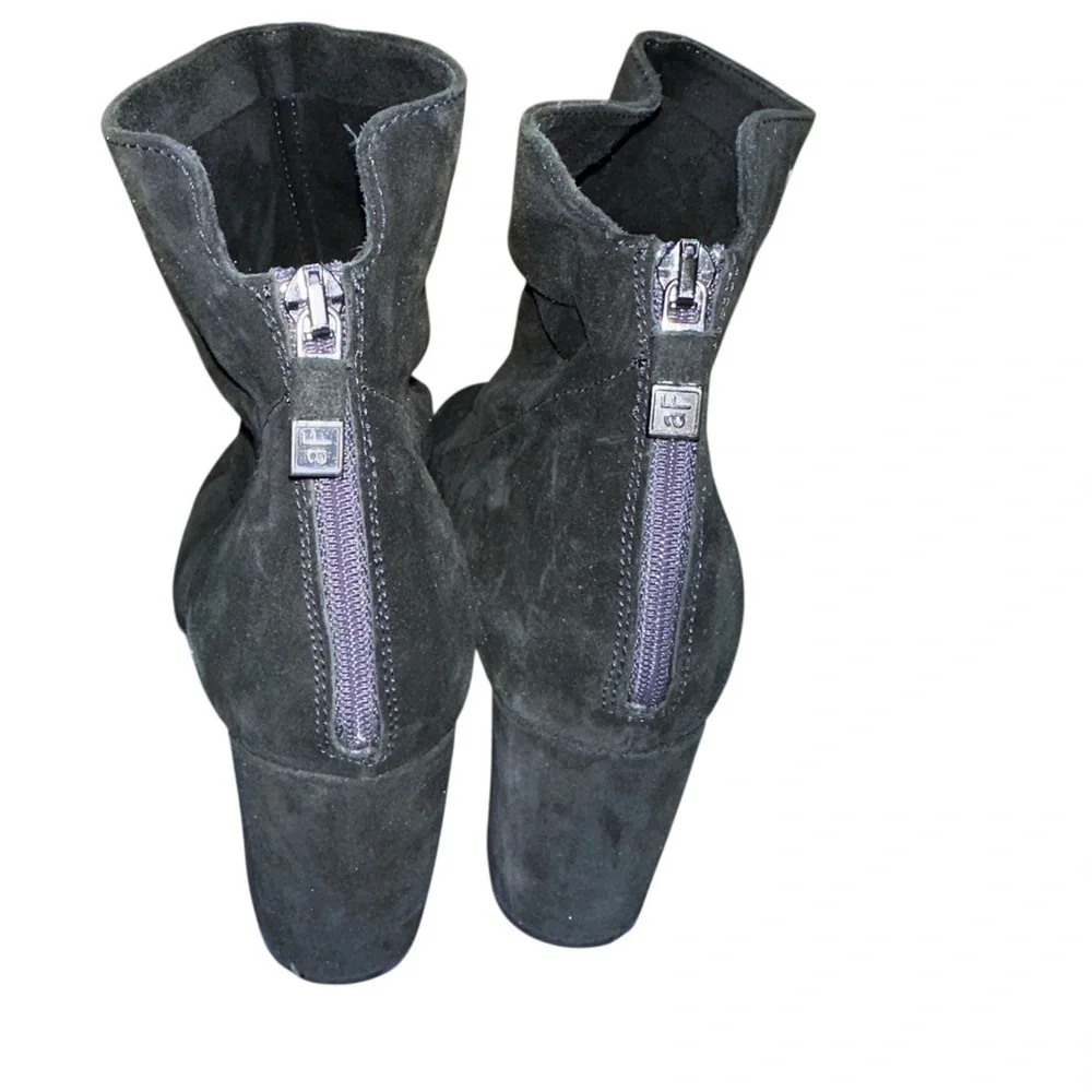 Alberto Fermani Dark Gray Suede Ankle Boots
